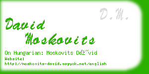 david moskovits business card